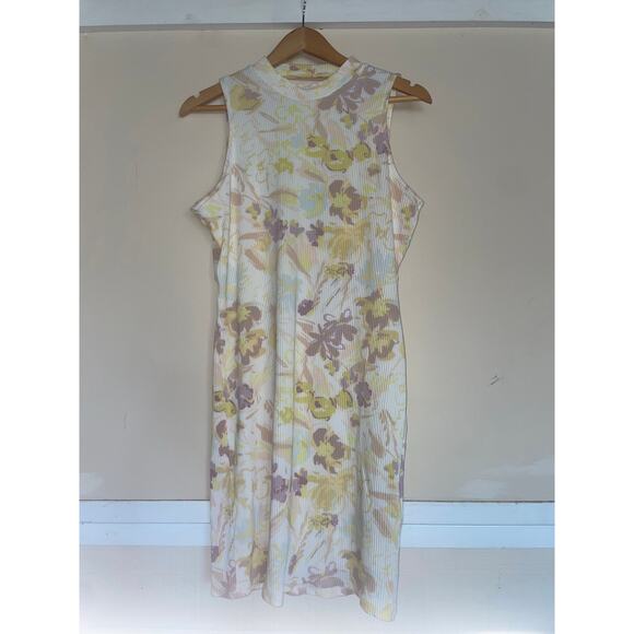 TED BAKER Effi Twist Back Dress Ribbed Knit Bodycon Midi High Neck Size 12 M/L - Picture 5 of 9